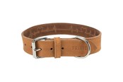 Hundar - Trixie Rustic fatleather collar Heartbeat L–XL: 55–65 cm/40 mm brown - TX19017
