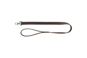 Hundar - Trixie Rustic fatleather leash M–L: 1.00 m/20 mm dark brown - TX19000