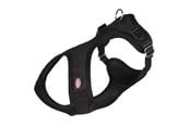 Hundar - Trixie Comfort Soft touring harness S–M: 35–60 cm/20 mm black - TX16281