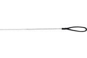 Hundar - Trixie Chain lead with nylon hand loop M–L: 1.00 m/3.0 mm black - TX14021
