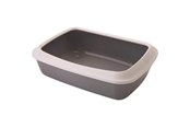 Katter - Savic Iriz Cat Litter Tray with Rim 50cm Cool Grey - K0264K