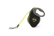 Hundar - Flexi - Leash Giant L 8M Tape Black/Neon Yellow Max 50Kg - (600.7782) - H78794