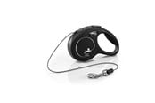 Hundar - Flexi New CLASSIC XS Cord Leash 3m 8kg Black - H7840S