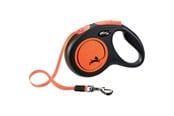 Hundar - Flexi New NEON leash M 5M 25KG black/neon orange - H7829O