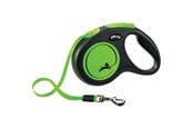 Hundar - Flexi New NEON leash M 5M 25KG black/neon green - H7829G