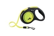 Hundar - Flexi New NEON leash M 5M 25KG black/neon yellow - H7829