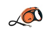 Hundar - Flexi - Leash Xtreme M Tape 5M Black/Orange Max 35Kg - (600.8402) - H78018