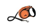 Hundar - Flexi - Leash Xtreme S Tape 5M Black/Orange Max 20Kg - (600.8400) - H78017