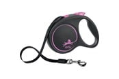 Hundar - Flexi Black Design L leash 5 m 50 kg pink - H78016P