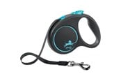 Hundar - Flexi Black Design S leash 5 m 15 kg blue - H78014L