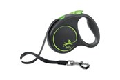 Hundar - Flexi Black Design S leash 5 m 15 kg green - H78014G