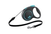 Hundar - Flexi Black Design M leash 5 m 20 kg blue - H78013L