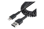 Displaykabel - StarTech.com Coiled Apple Lightning to USB Cable for iPhone iPod iPad - 50cm - RUSB2ALT50CMBC