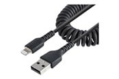Displaykabel - StarTech.com Coiled Apple Lightning to USB Cable for iPhone iPod iPad - 100cm - RUSB2ALT1MBC