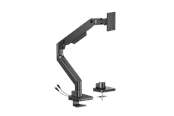 Monitorfäste - DUTZO Skärmstativ för 1 skärm (upp till 49") - Heavy Duty med USB A & C-portar - Svart - MMAHDB-1
