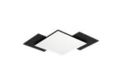 Lampor - EGLO TAMURIA ceiling lamp 435x435 mm black/brown - 99656