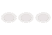 Lampor - EGLO FUEVA 5 recessed spots LED 3000K 3-stage dimmer 3-pack white - 31174