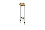 Lampor - EGLO WOOTTON pendant black/brown - 43591