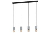 Lampor - EGLO PRESTWICK 3 pendant light grey - 43598