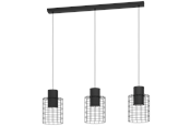 Lampor - EGLO MILLIGAN long table pendant black - 43626