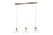 Lampor - EGLO COPLEY long table pendant rose gold/clear - 43632