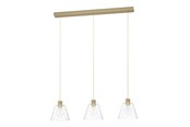Lampor - EGLO COPLEY long table pendant gold/clear - 43634