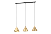 Lampor - EGLO NARICES long table pendant black/brushed brass - 99592