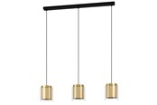 Lampor - EGLO LAGUNITAS long table pendant black/brass - 99654
