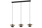 Lampor - EGLO NUVANO long table pendant black/gold - 99663