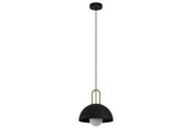 Lampor - EGLO CALMANERA pendant lamp black/brass - 99693