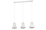 Lampor - EGLO CALMANERA long table pendant lamp white/brass - 99696
