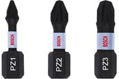 Borr & Bits - Bosch Impact Control Screwdriver Bits Set PZ1-PZ2-PZ3 25 mm - 2608522471