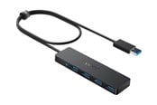 USB Hub - Anker 4-Port Ultra Slim USB3.0 Data Hub - Black USB Hub - USB 3.0 - 4 porte - Svart - A7516016