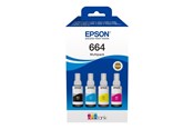 Skrivartillbehör-bläck-toner - Epson EcoTank 664 / 4-Pack (Black Yellow Cyan Magenta) Ink - C13T66464A