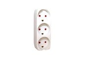 Switch-enheter - Gripo Socket with 3 outlets and earth White - 5709119075507