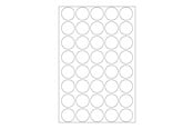 Förpackningsmaterial - HERMA sealing label - 19 mm diameter - transparent - polyester (pack of 640) - 2257
