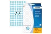 Papper, Fotopapper & Etiketter - HERMA 2233 Multi-purpose labels / colour dots Ø 13 mm round blue permanent adhesion for hand lettering - 2233