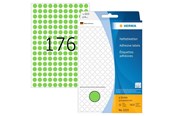 Papper, Fotopapper & Etiketter - HERMA 2215 Multi-purpose labels / colour dots Ø 8 mm round green permanent adhesion for hand lettering - 2215