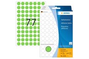 Papper, Fotopapper & Etiketter - HERMA 2235 Multi-purpose labels / colour dots Ø 13 mm round green permanent adhesion for hand lettering - 2235