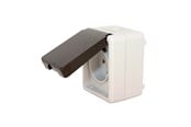 Switch-enheter - Gripo Socket outlet single IP54, Grey/black - 5709119079840