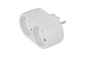 Switch-enheter - Gripo Socket with 2 outlets and earth White - 5709119075125