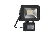 Lampor - Gripo Floodlight LED 20W with Quick Connector and sensor, Black - 5711804019970