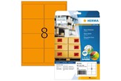 Papper, Fotopapper & Etiketter - HERMA 5145 / Neon labels A4 99.1 x 67.7 mm luminous orange permanent adhesion - 5145