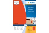 Papper, Fotopapper & Etiketter - HERMA Coloured labels A4 199.6 x 143.5 mm red permanent adhesion - 4567