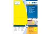 Papper, Fotopapper & Etiketter - HERMA Coloured labels A4 199.6 x 143.5 mm yellow permanent adhesion - 4565