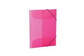 Mappar och Skrivplattor - HERMA Elasticated folder A4 PP translucent pink - 19505
