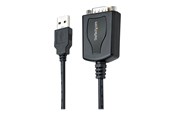 Nätverkskort (adaptrar osv.) - StarTech.com 3ft (1m) USB to Serial Cable with COM Port Retention DB9 Male RS232 to USB Converter - 1P3FPC-USB-SERIAL