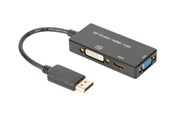 Displaykabel - DIGITUS DisplayPort 3in1 Adapter DP/HDMI+DVI+VGA - AK-340418-002-S