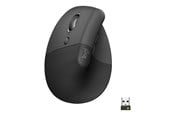 Mus - Logitech Lift for Business - Left Handed - Graphite - Ergonomisk mus - Optic - 6 knappar - Svart - 910-006495