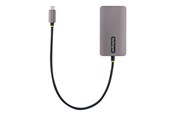 Dockning - StarTech.com USB C Video Adapter USB C to HDMI DVI VGA Adapter Up to 4K 60Hz Aluminum Multiport Video Display Adapter - 118-USBC-HDMI-VGADVI